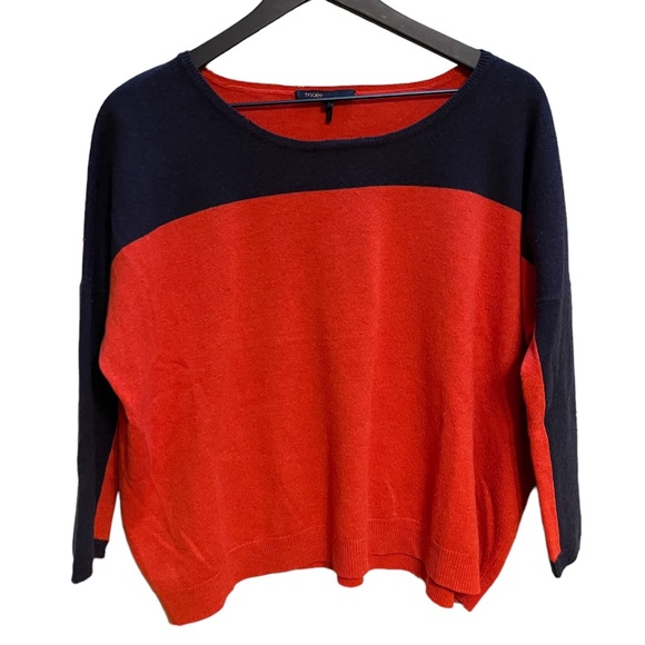 Maje color block Crewneck wool/cashmere blend - Picture 1 of 11